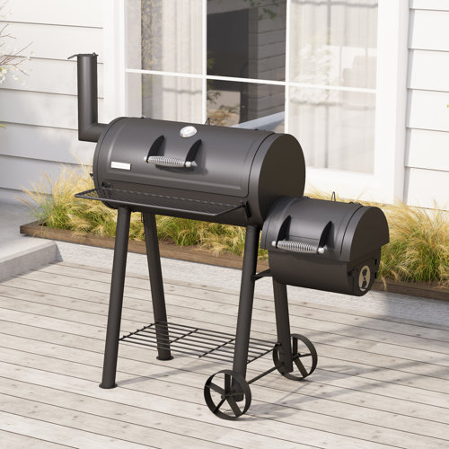 Alphamarts Wayfair 28" Barrel Heavy Duty Charcoal Grill with Offset